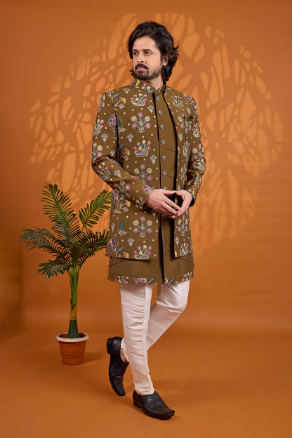 Traditional Indowestren Wear Wedding Sherwani.