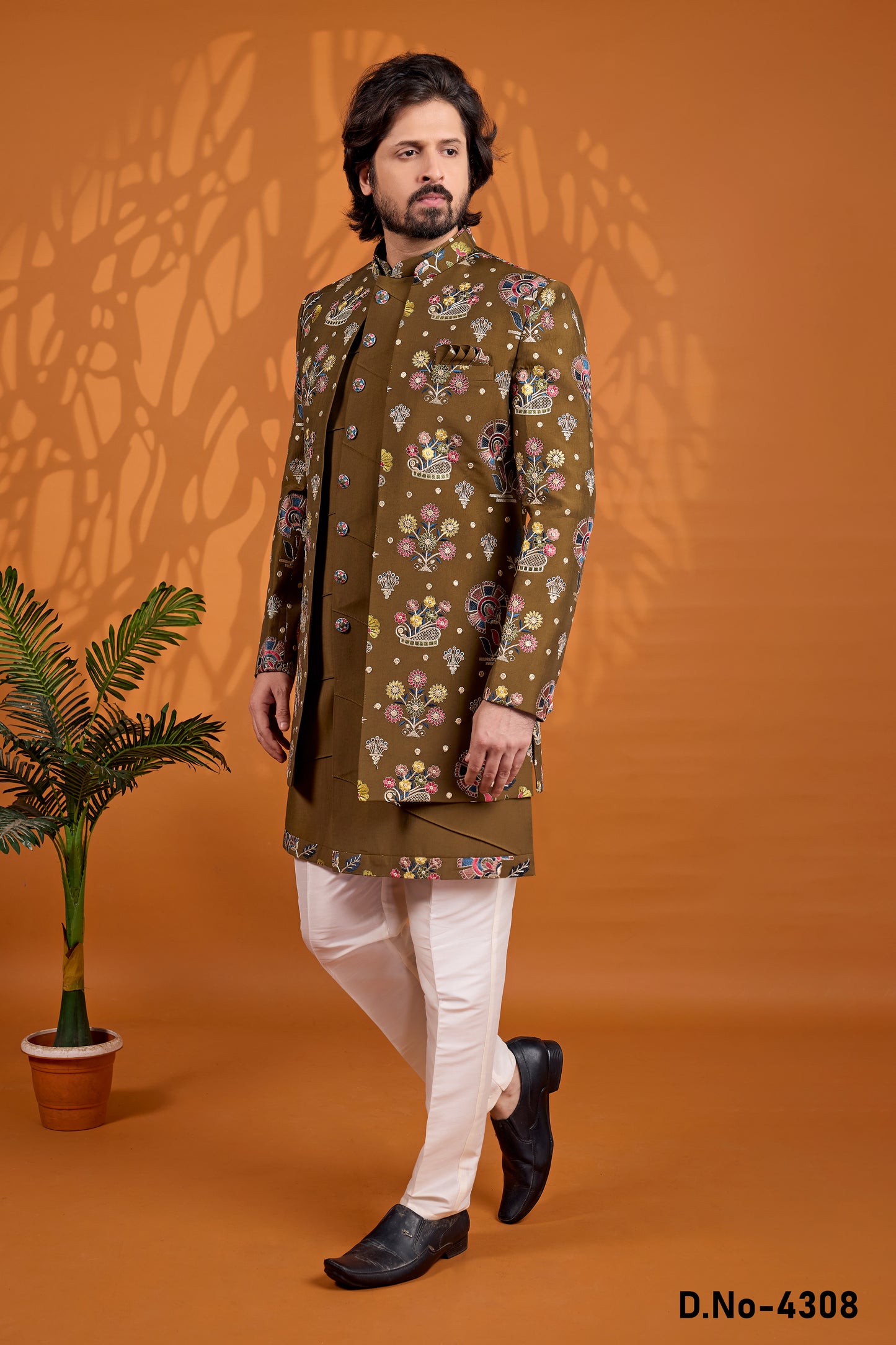 Traditional Indowestren Wear Wedding Sherwani.