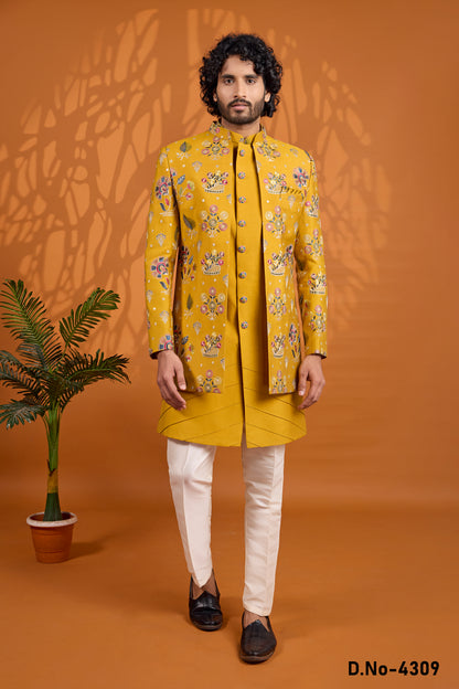 Traditional Indowestren Wear Wedding Sherwani.