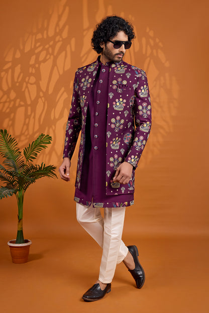 Traditional Indowestren Wear Wedding Sherwani.