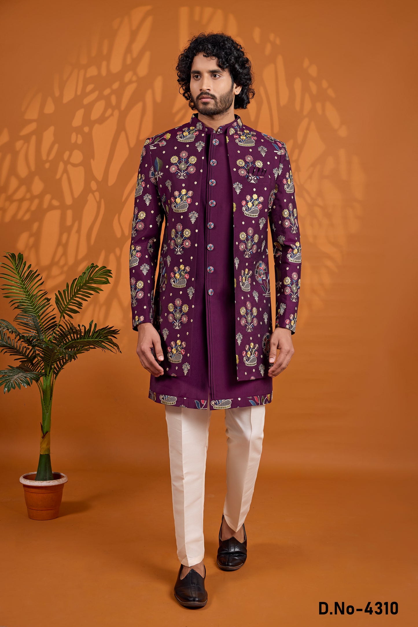 Traditional Indowestren Wear Wedding Sherwani.