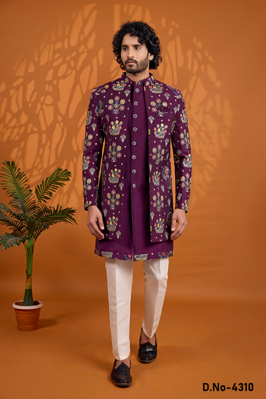 Traditional Indowestren Wear Wedding Sherwani.