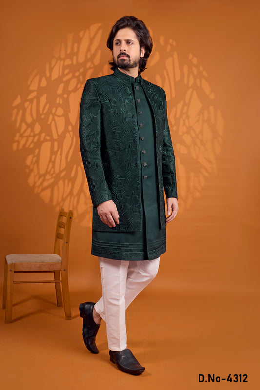 Traditional Indowestren Wear Wedding Sherwani.