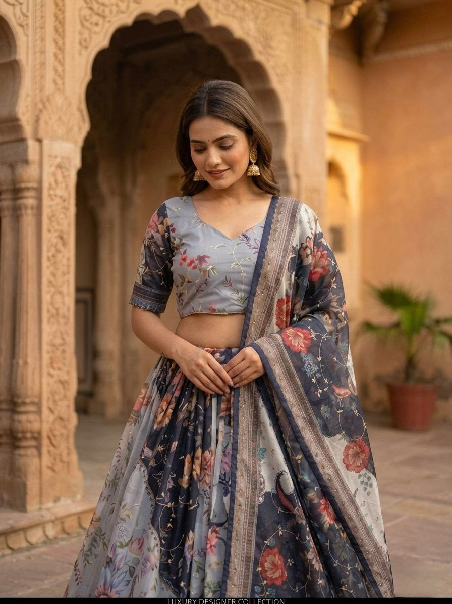 New Semi Stitiched Lehenga Choli