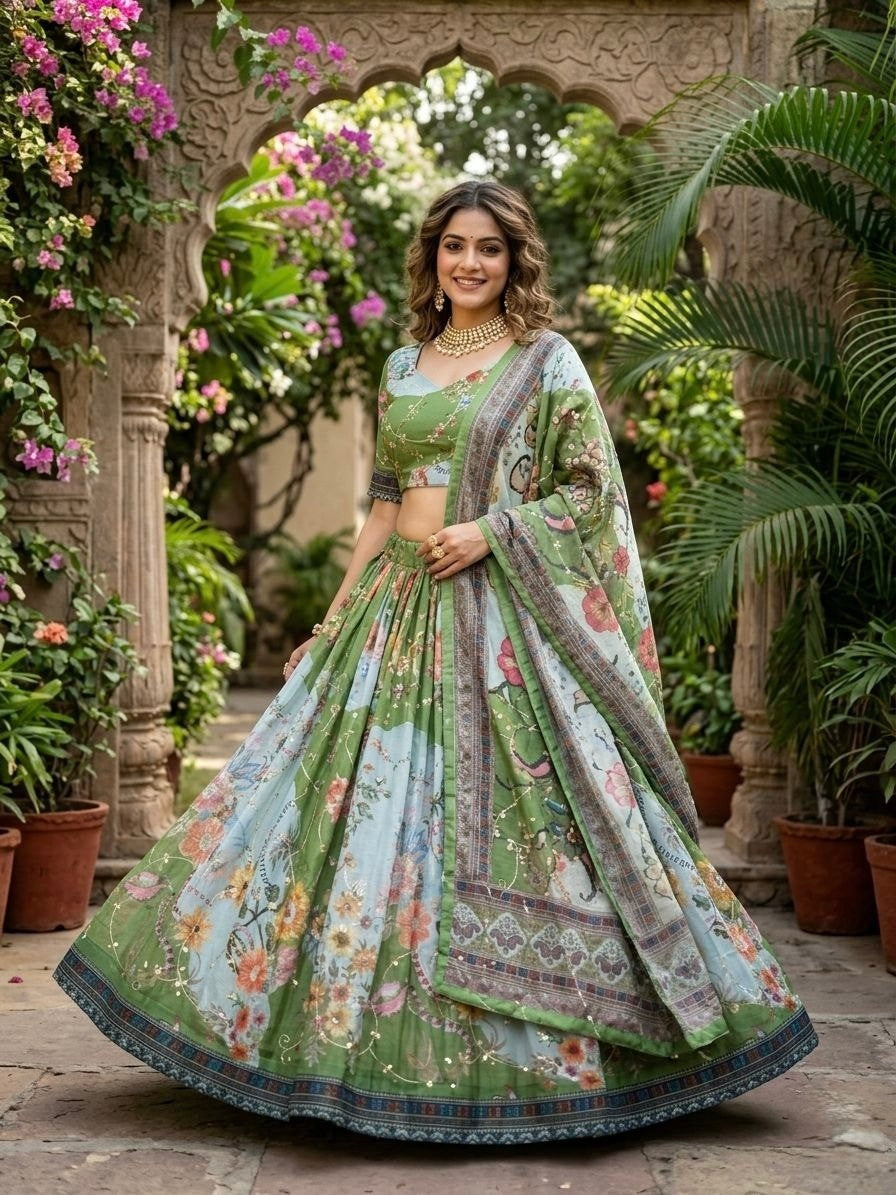 New Semi Stitiched Lehenga Choli