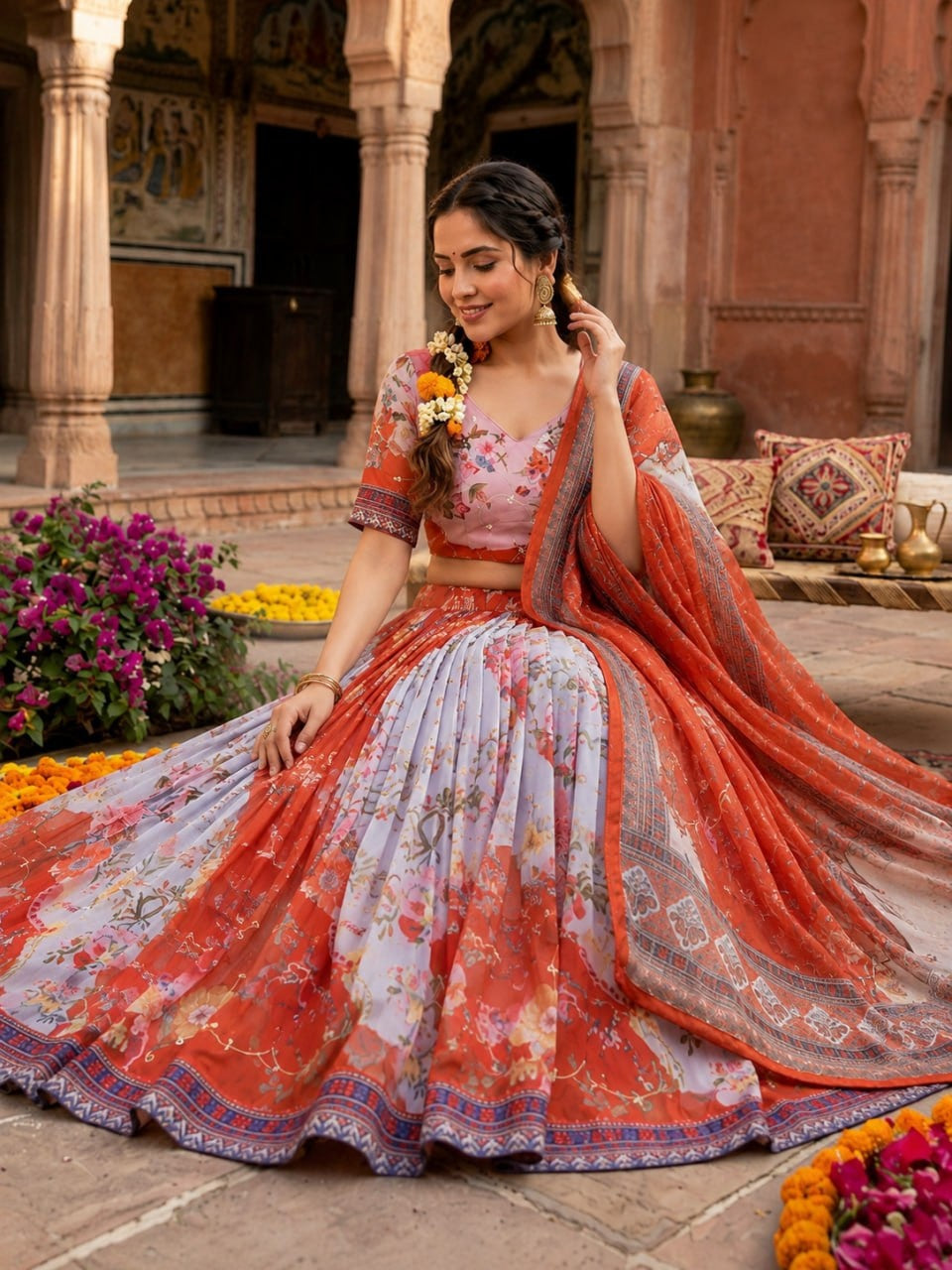 New Semi Stitiched Lehenga Choli