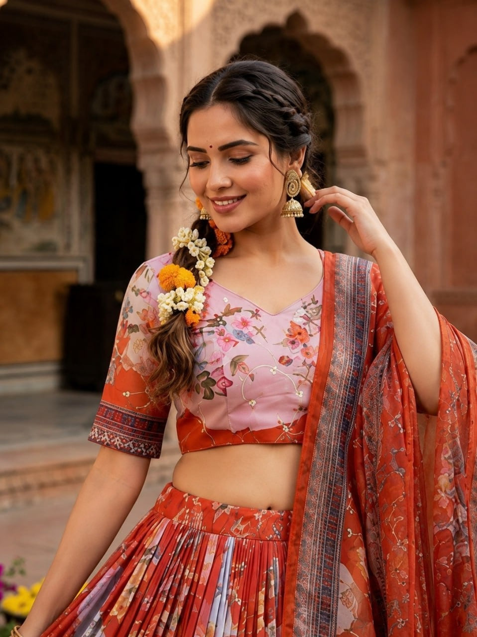 New Semi Stitiched Lehenga Choli