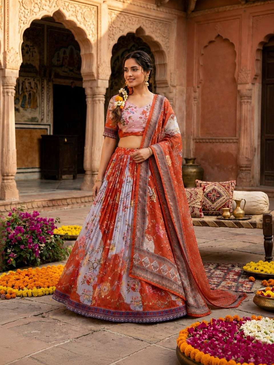 New Semi Stitiched Lehenga Choli
