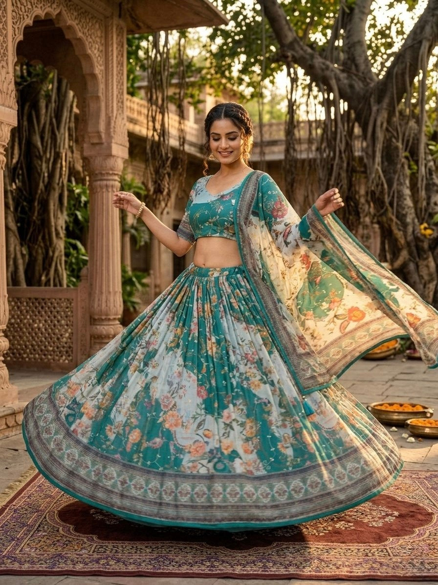 New Semi Stitiched Lehenga Choli