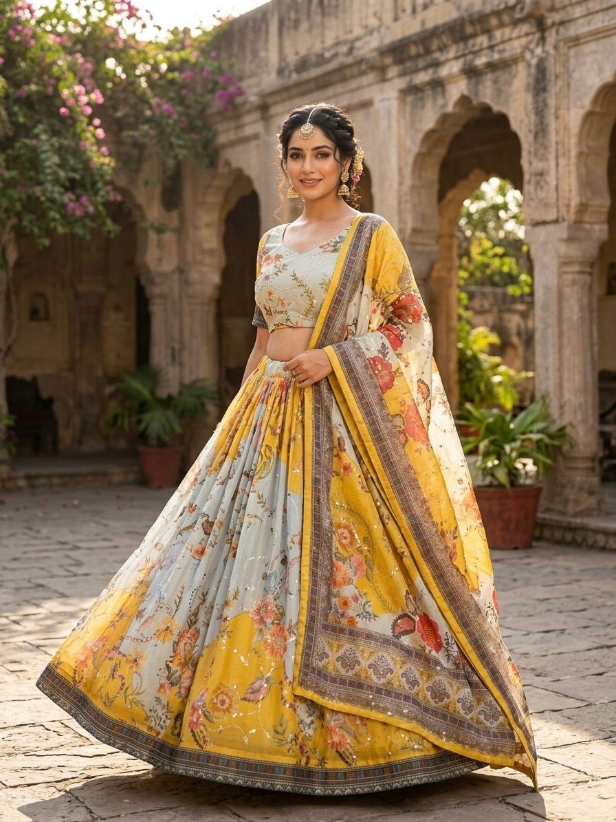 New Semi Stitiched Lehenga Choli