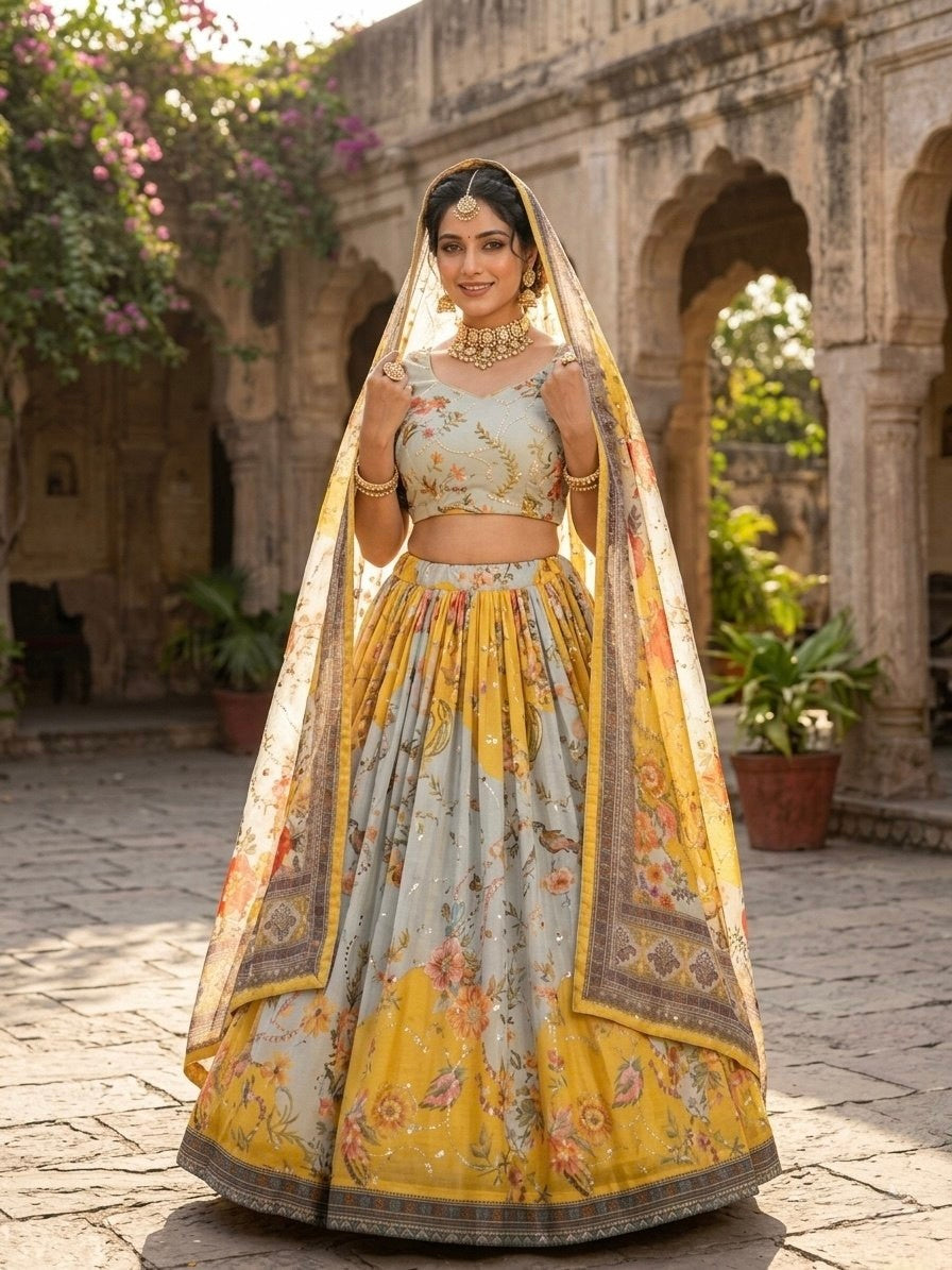 New Semi Stitiched Lehenga Choli