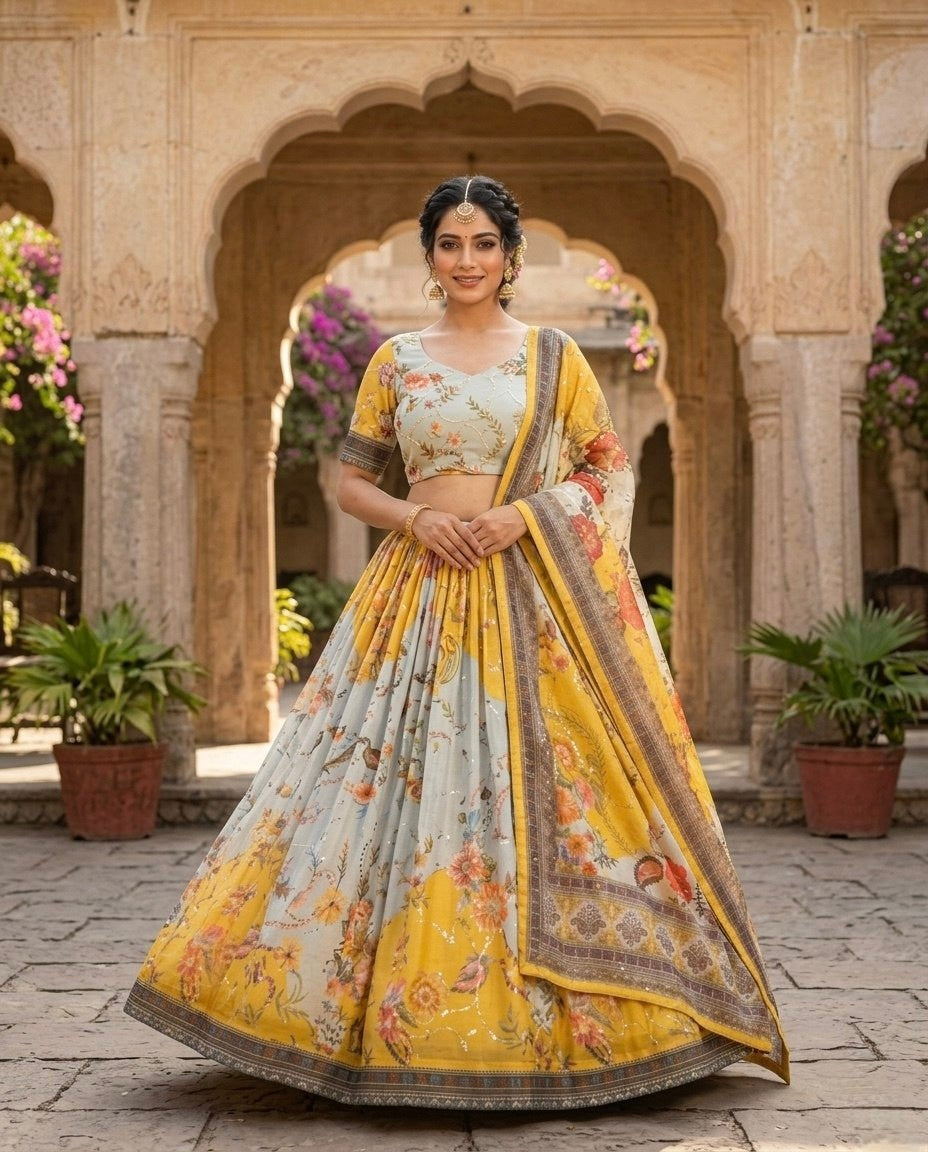 New Semi Stitiched Lehenga Choli