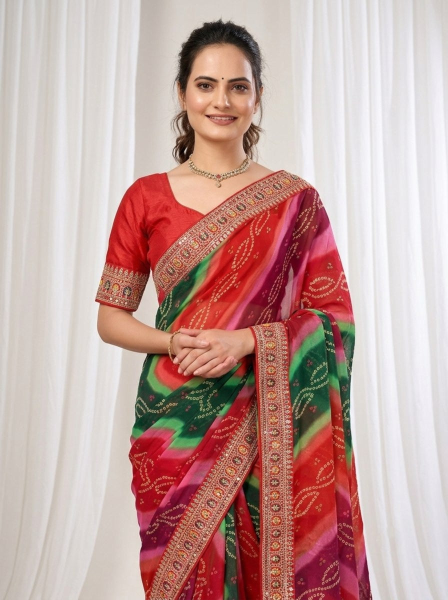 Catalogue Designer Georgette Silk Saree