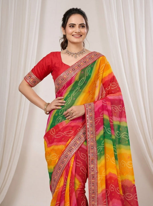 Catalogue Designer Georgette Silk Saree