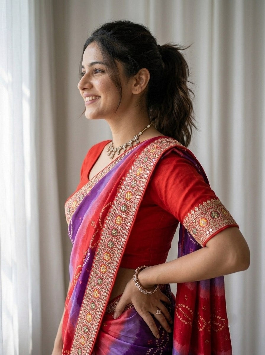 Catalogue Designer Georgette Silk Saree