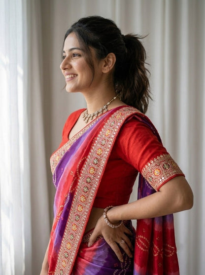 Catalogue Designer Georgette Silk Saree