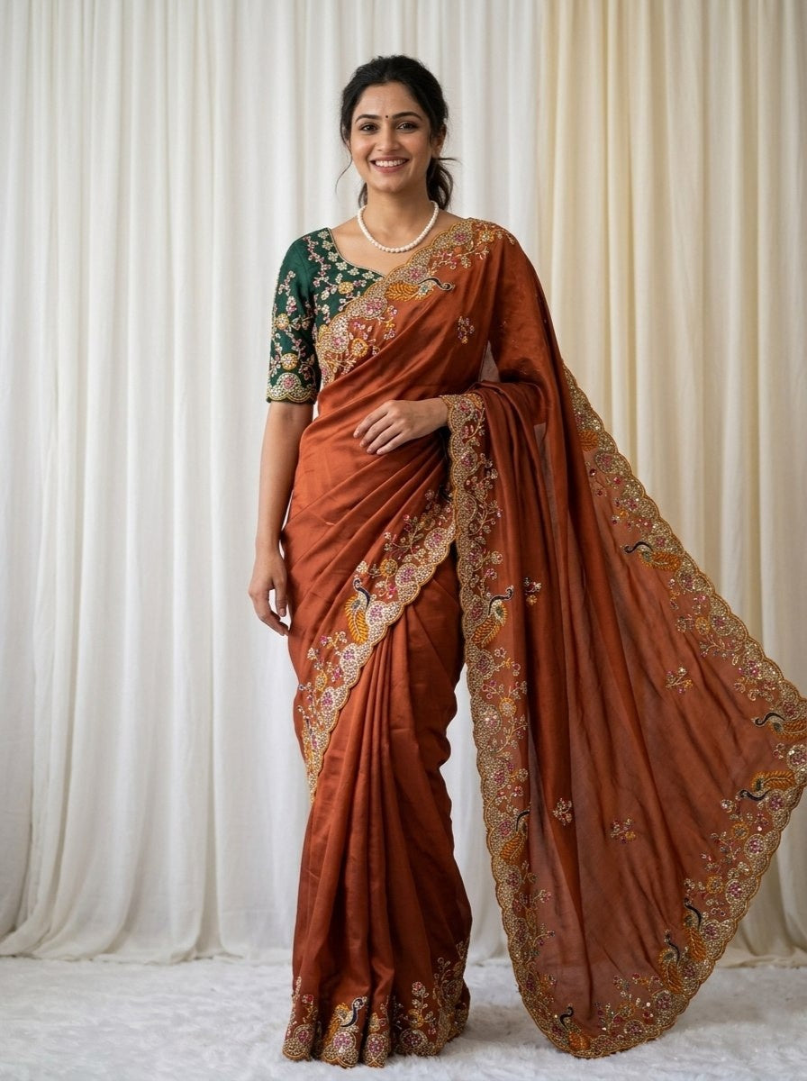 Catalogue Designer Georgette Silk Saree