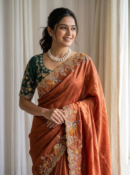 Catalogue Designer Georgette Silk Saree