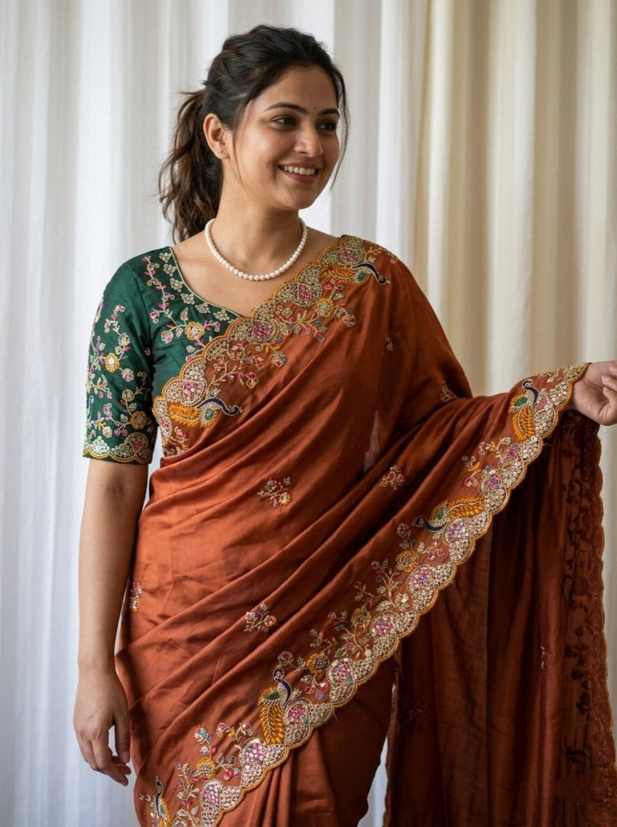 Catalogue Designer Georgette Silk Saree