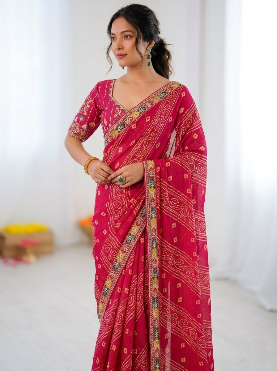 Catalogue Designer Georgette Silk Saree