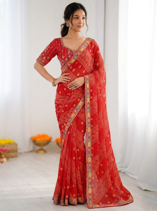 Catalogue Designer Georgette Silk Saree