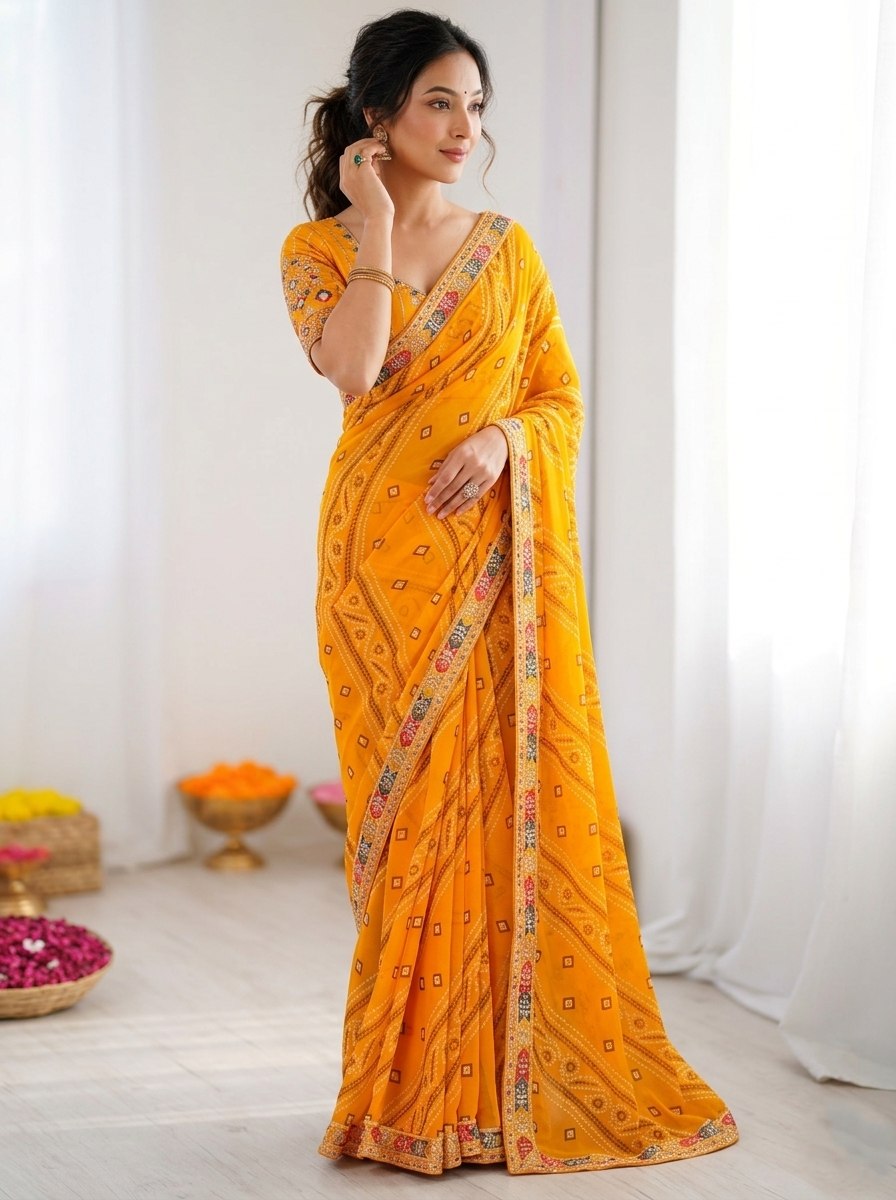 Catalogue Designer Georgette Silk Saree
