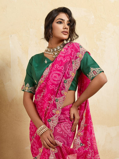 Catalogue Designer Georgette Silk Saree