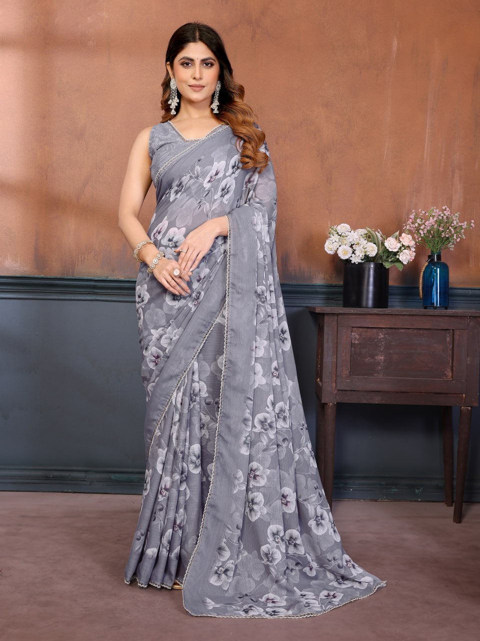Catalogue Designer Georgette Silk Saree