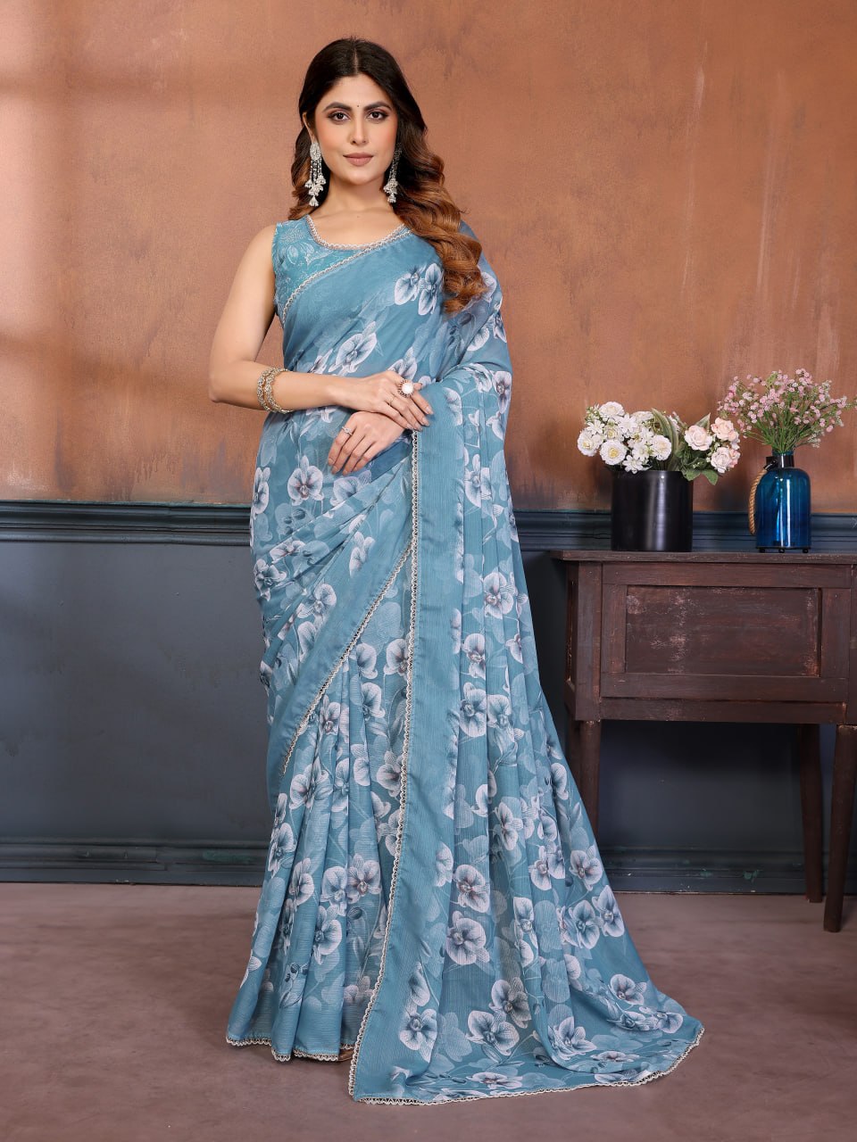 Catalogue Designer Georgette Silk Saree