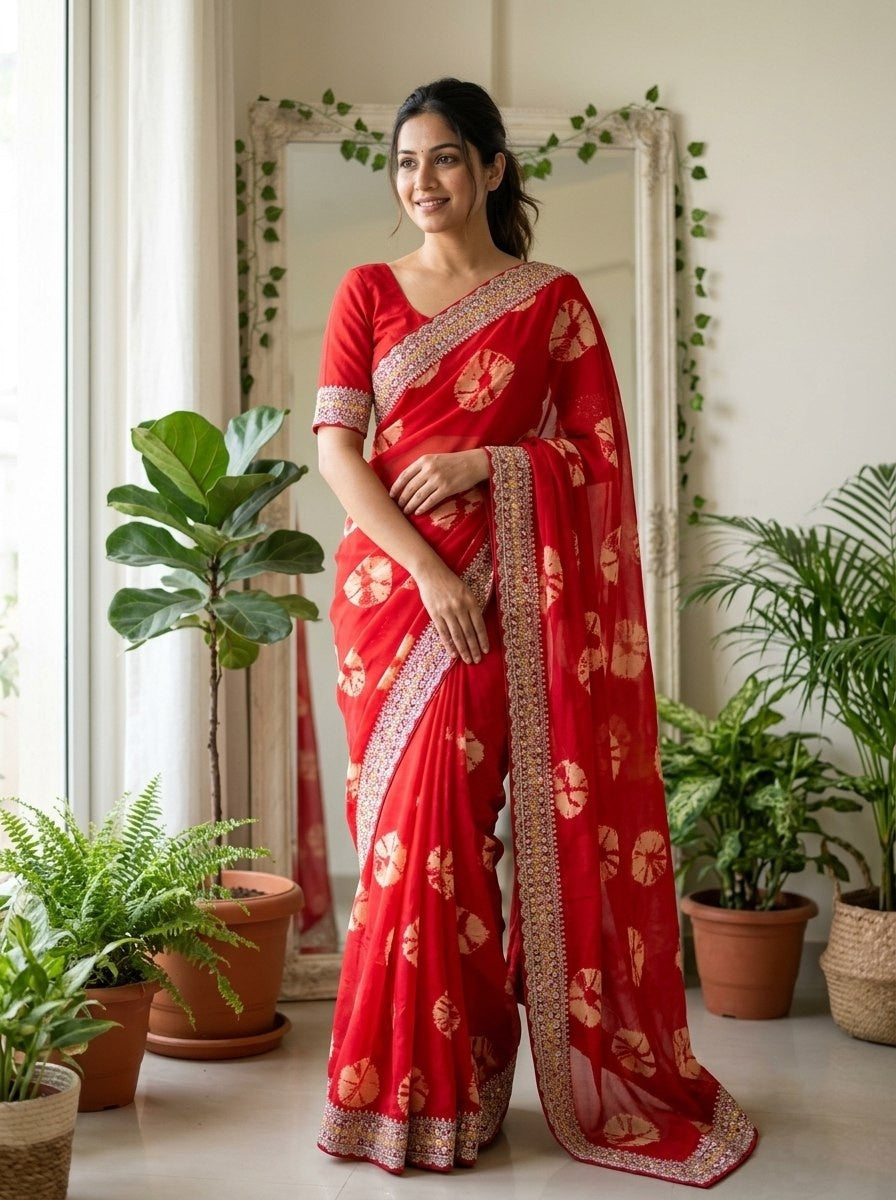 Catalogue Designer Georgette Silk Saree