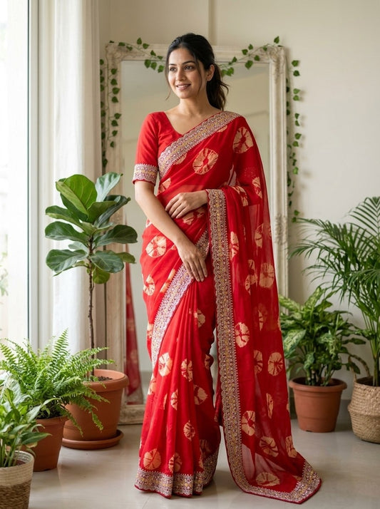 Catalogue Designer Georgette Silk Saree