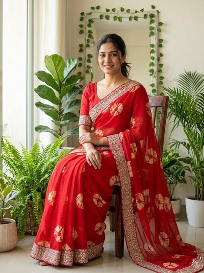 Catalogue Designer Georgette Silk Saree