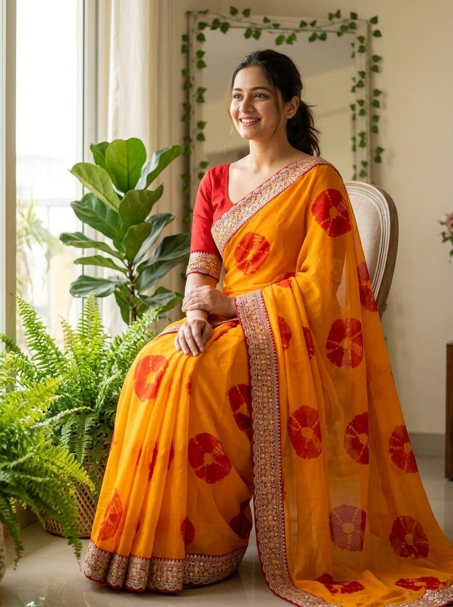 Catalogue Designer Georgette Silk Saree