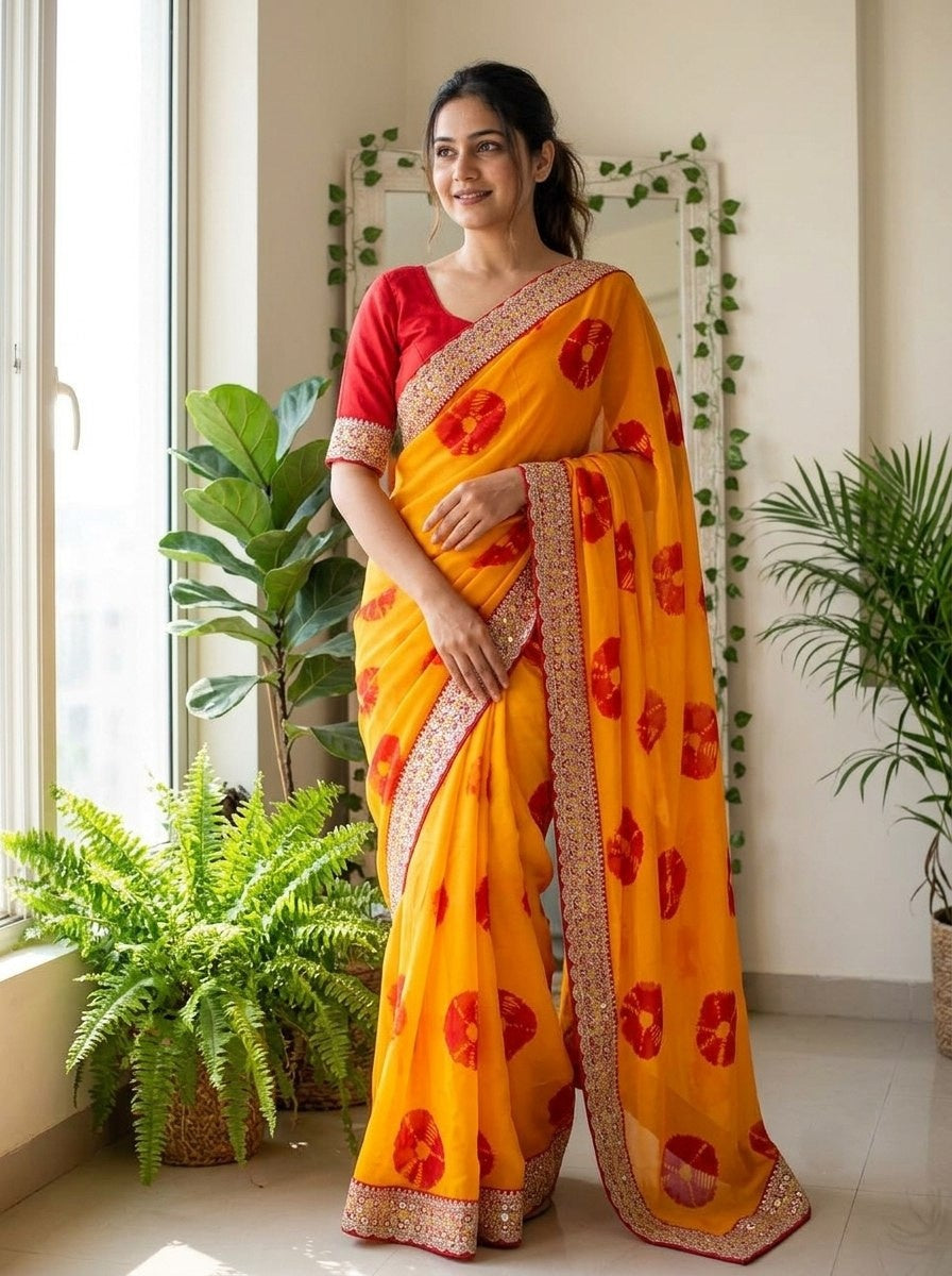 Catalogue Designer Georgette Silk Saree