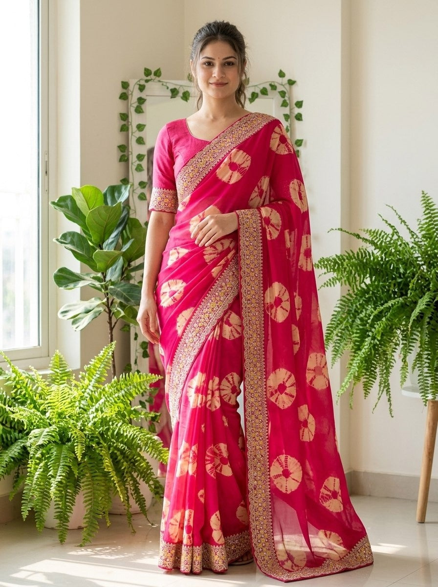 Catalogue Designer Georgette Silk Saree