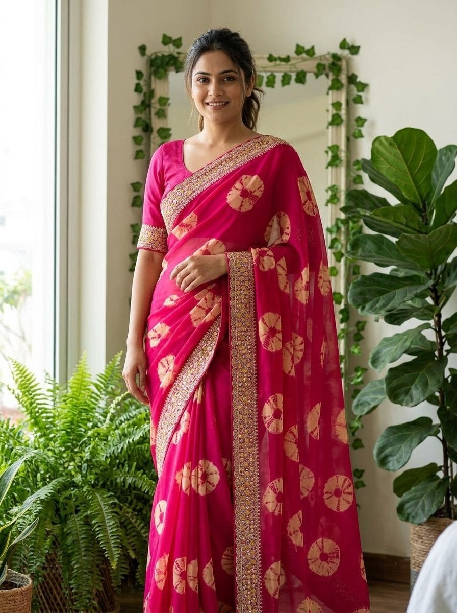 Catalogue Designer Georgette Silk Saree