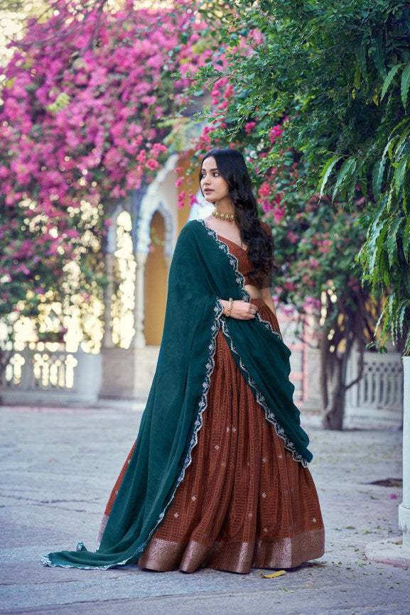 Latest Semi Stitched Lehenga Choli With Dupatta.