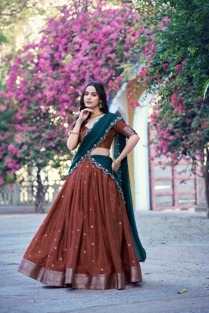 Latest Semi Stitched Lehenga Choli With Dupatta.