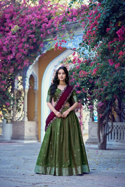 Latest Semi Stitched Lehenga Choli With Dupatta.