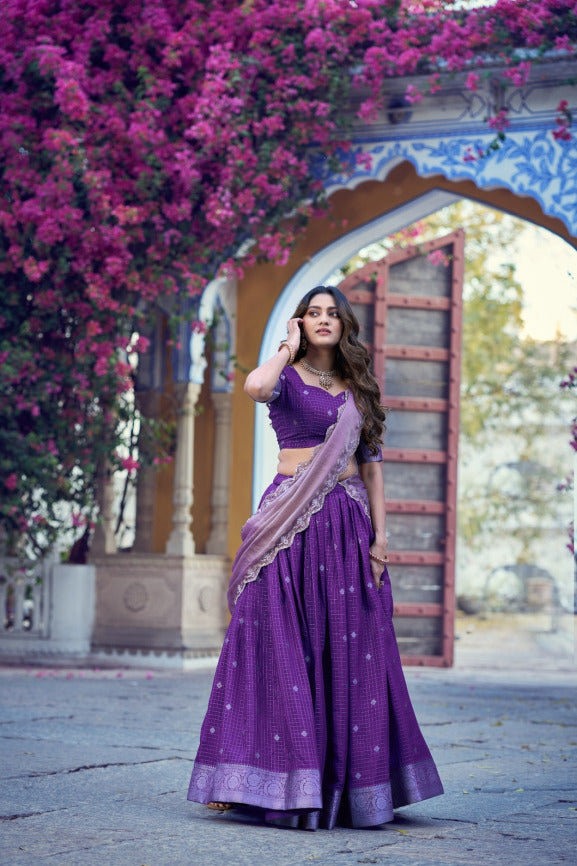 Latest Semi Stitched Lehenga Choli With Dupatta.