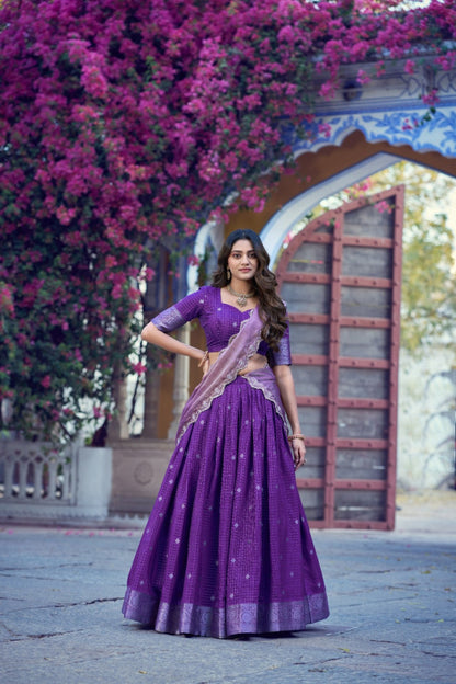 Latest Semi Stitched Lehenga Choli With Dupatta.