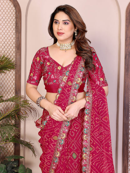 Catalogue Designer Georgette Silk Saree