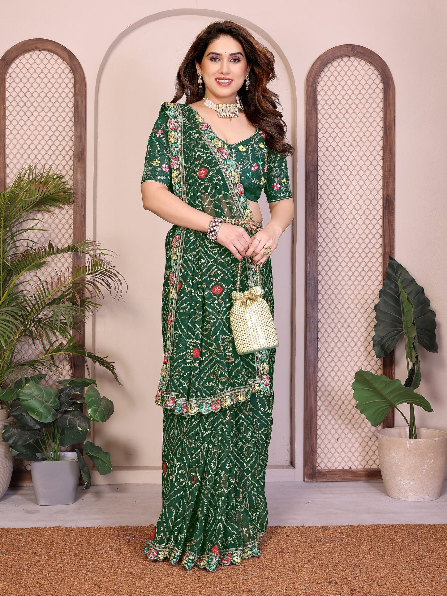 Catalogue Designer Georgette Silk Saree