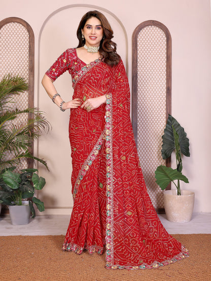 Catalogue Designer Georgette Silk Saree