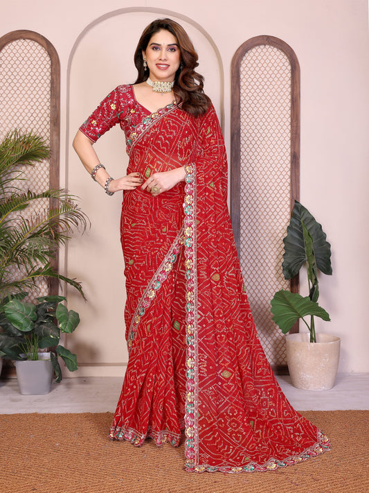 Catalogue Designer Georgette Silk Saree