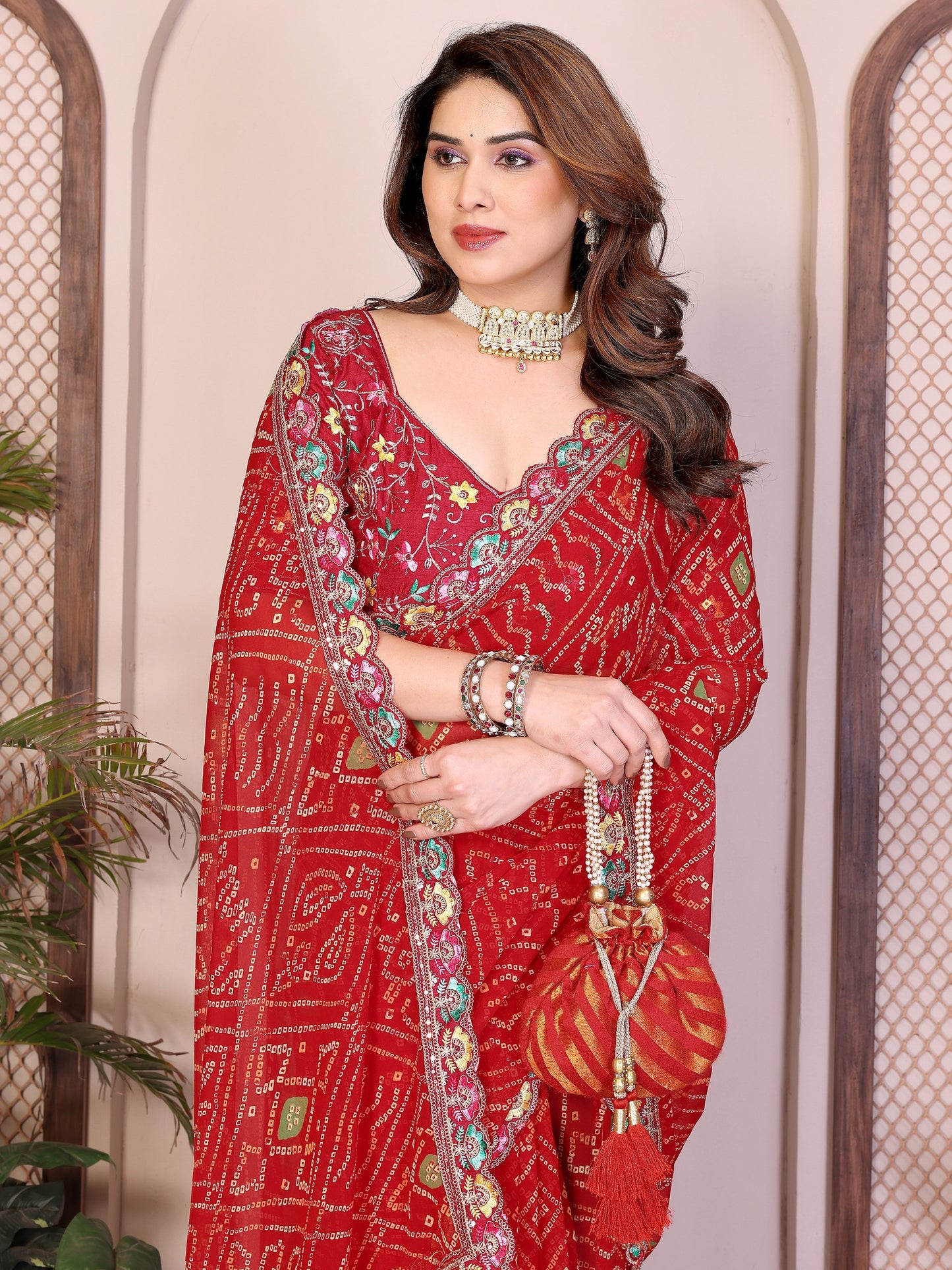 Catalogue Designer Georgette Silk Saree
