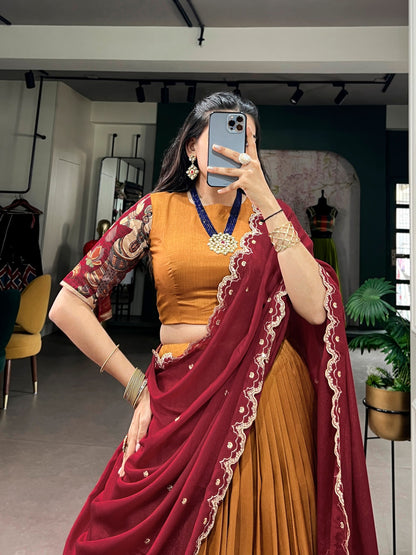 Latest Semi Stitched Lehenga Choli With Dupatta