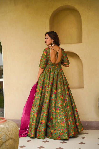 ReadyMade Gown With Duppatta.