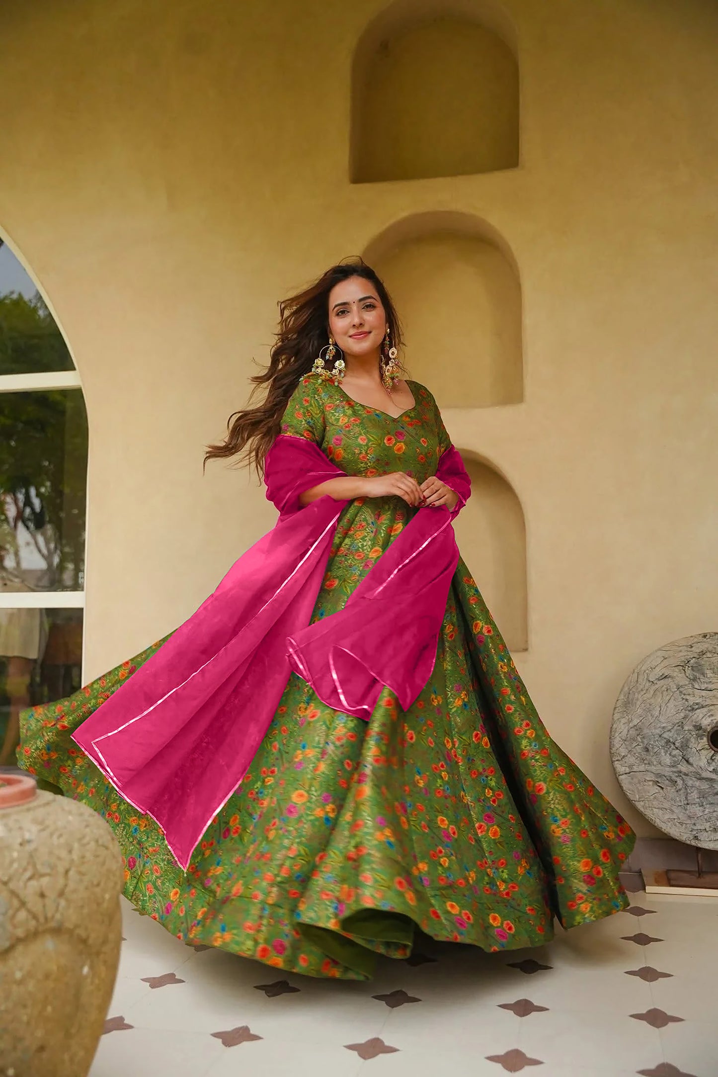 ReadyMade Gown With Duppatta.