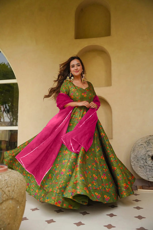 ReadyMade Gown With Duppatta.